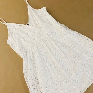 White eyelet dress